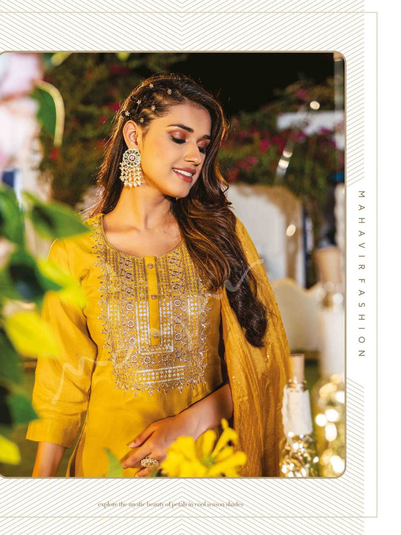 Mayur Tanishq Wonderful Viscose Silk With Heavy crepe work Stylish Designer Party Wear Fancy Kurti