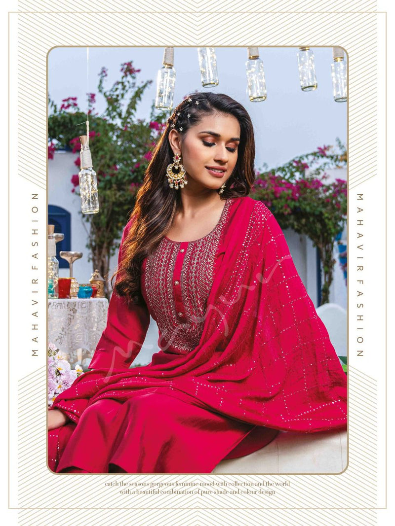 Mayur Tanishq Wonderful Viscose Silk With Heavy crepe work Stylish Designer Party Wear Fancy Kurti