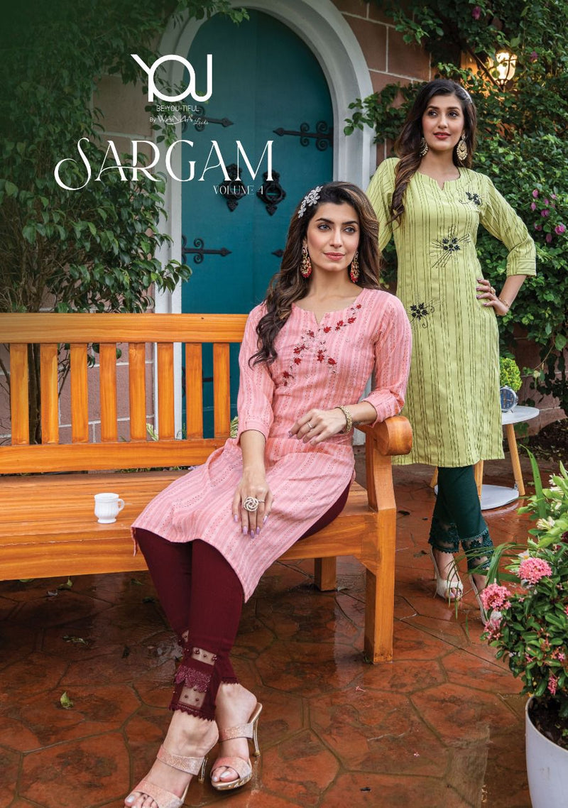 Wanna Sargam Viscose Rayon With Hand Work Stylish Designer Party Wear Casual Look Fancy Kurti
