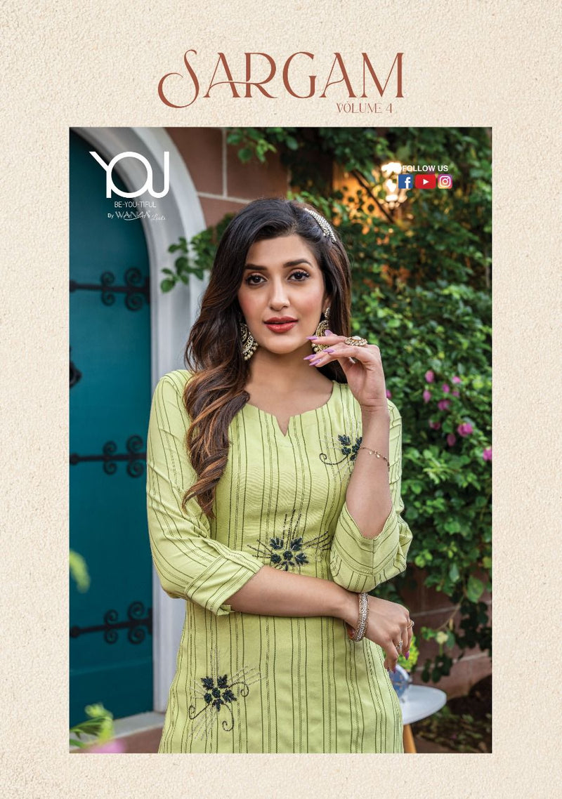 Wanna Sargam Viscose Rayon With Hand Work Stylish Designer Party Wear Casual Look Fancy Kurti