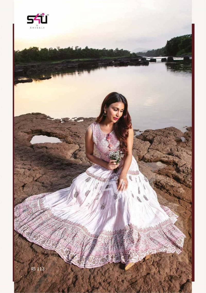 S4u Shivali Dno 113 Fancy Stylish Designer Party Wear Long Kurti