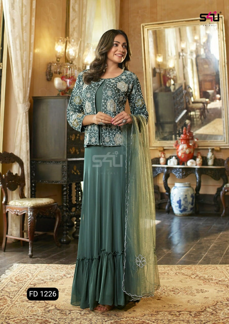 S4u Shivali Dno Fd 1226 Georgette With Heavy Hand Work stylish Designer Party Wear Casual Look Kurti