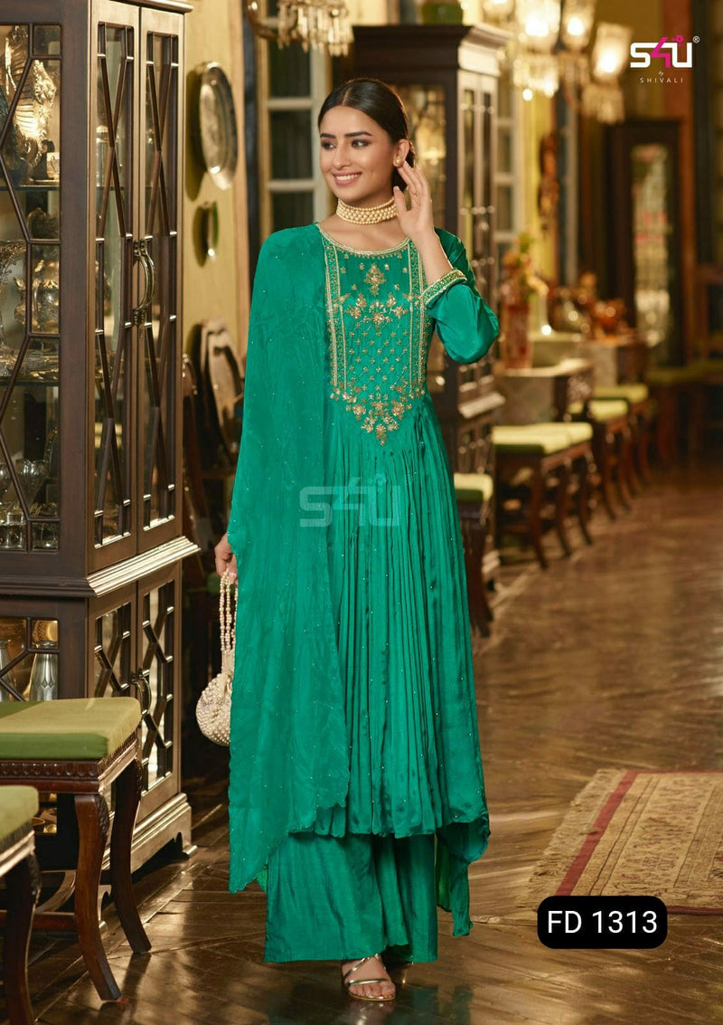 S4u Shivali Dno Fd 1313 Georgette With Heavy Hand Work stylish Designer Party Wear Casual Look Kurti