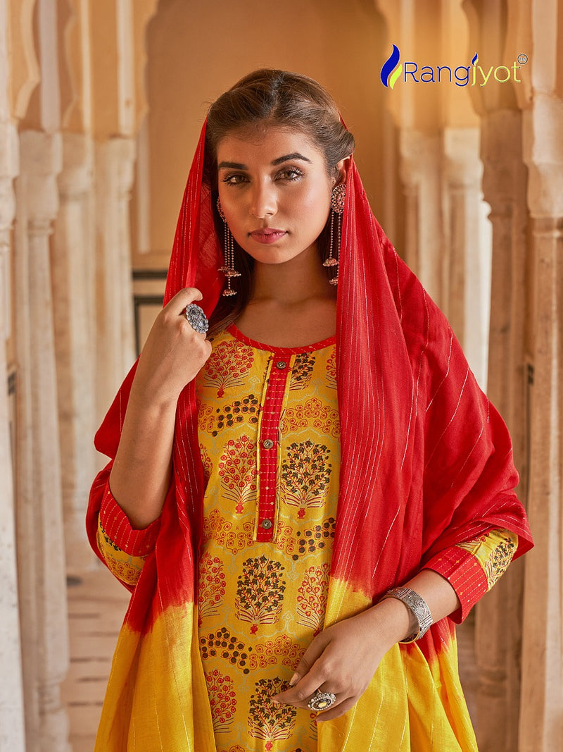 Rangjyot Rangrasiya Vol 1 Rayon Stylish Designer Festive wear Fancy Kurti
