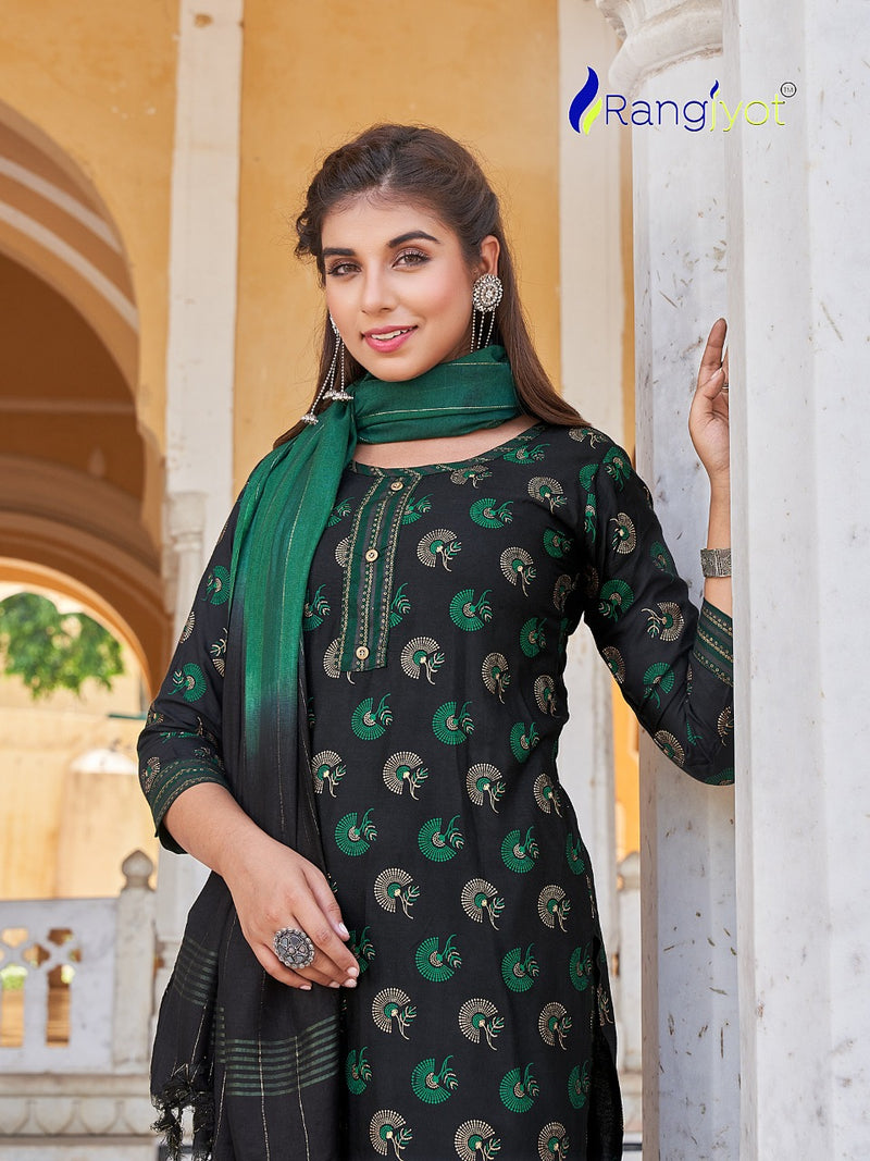 Rangjyot Rangrasiya Vol 1 Rayon Stylish Designer Festive wear Fancy Kurti