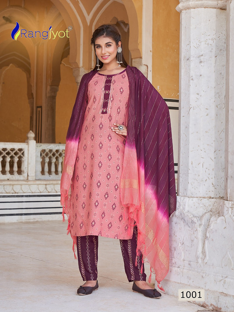 Rangjyot Rangrasiya Vol 1 Rayon Stylish Designer Festive wear Fancy Kurti