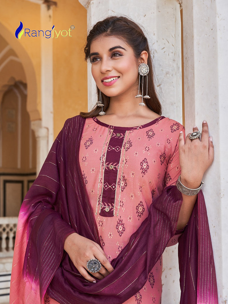 Rangjyot Rangrasiya Vol 1 Rayon Stylish Designer Festive wear Fancy Kurti