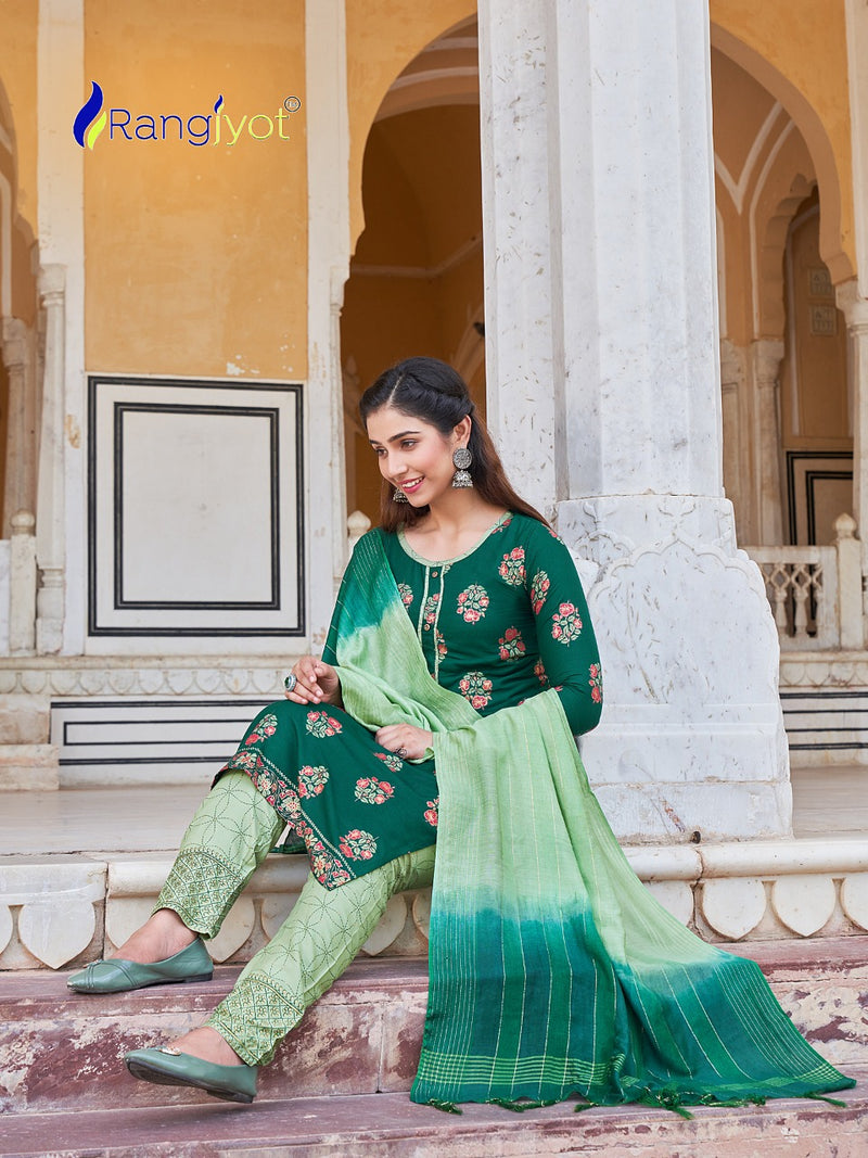 Rangjyot Rangrasiya Vol 1 Rayon Stylish Designer Festive wear Fancy Kurti
