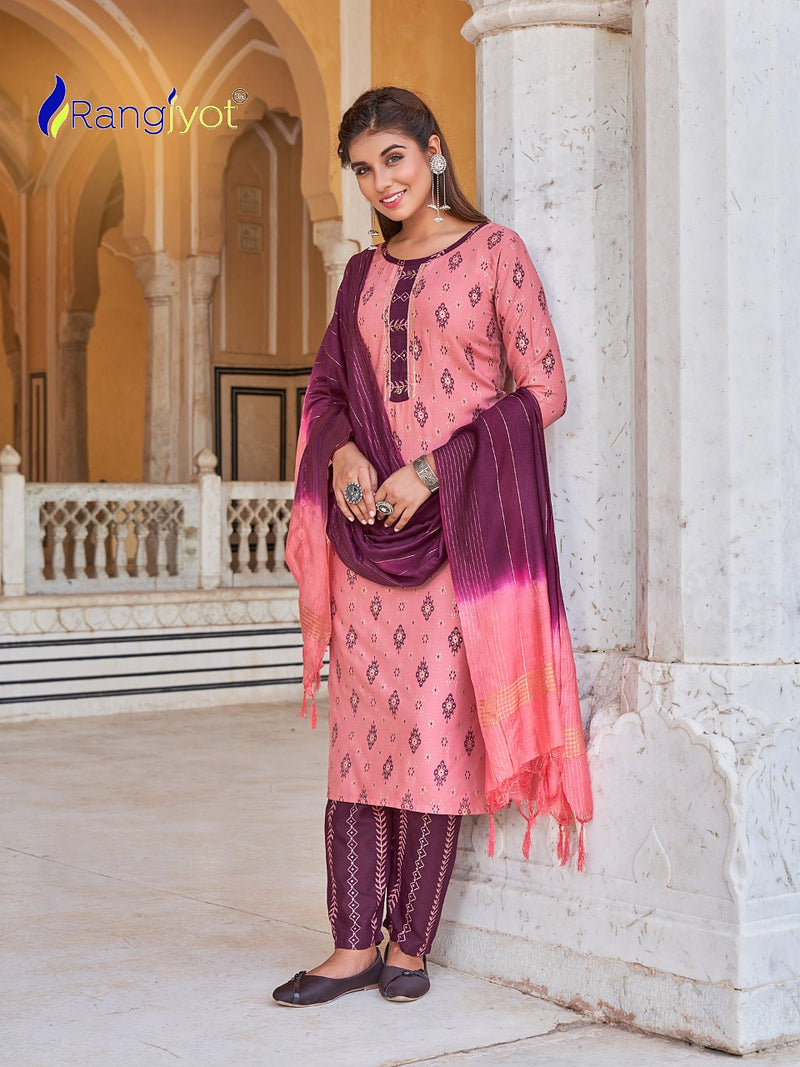 Rangjyot Rangrasiya Vol 1 Rayon Stylish Designer Festive wear Fancy Kurti
