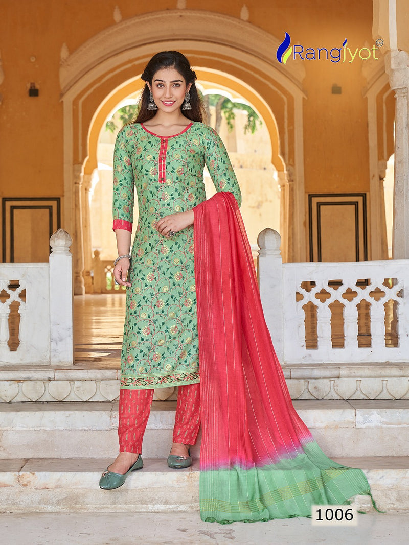 Rangjyot Rangrasiya Vol 1 Rayon Stylish Designer Festive wear Fancy Kurti