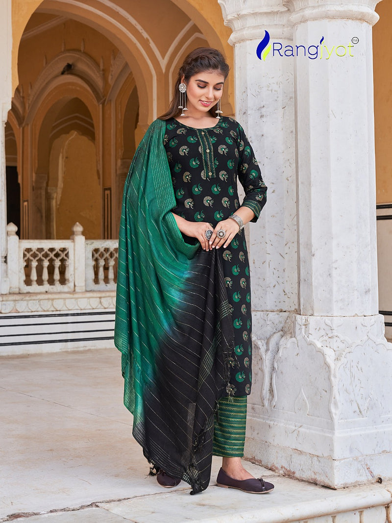 Rangjyot Rangrasiya Vol 1 Rayon Stylish Designer Festive wear Fancy Kurti