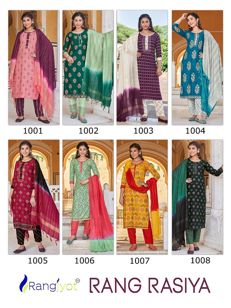 Rangjyot Rangrasiya Vol 1 Rayon Stylish Designer Festive wear Fancy Kurti