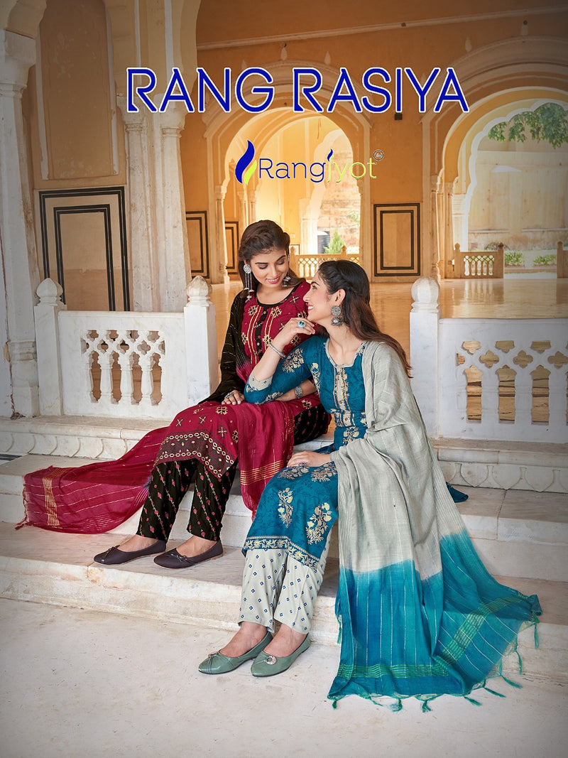Rangjyot Rangrasiya Vol 1 Rayon Stylish Designer Festive wear Fancy Kurti