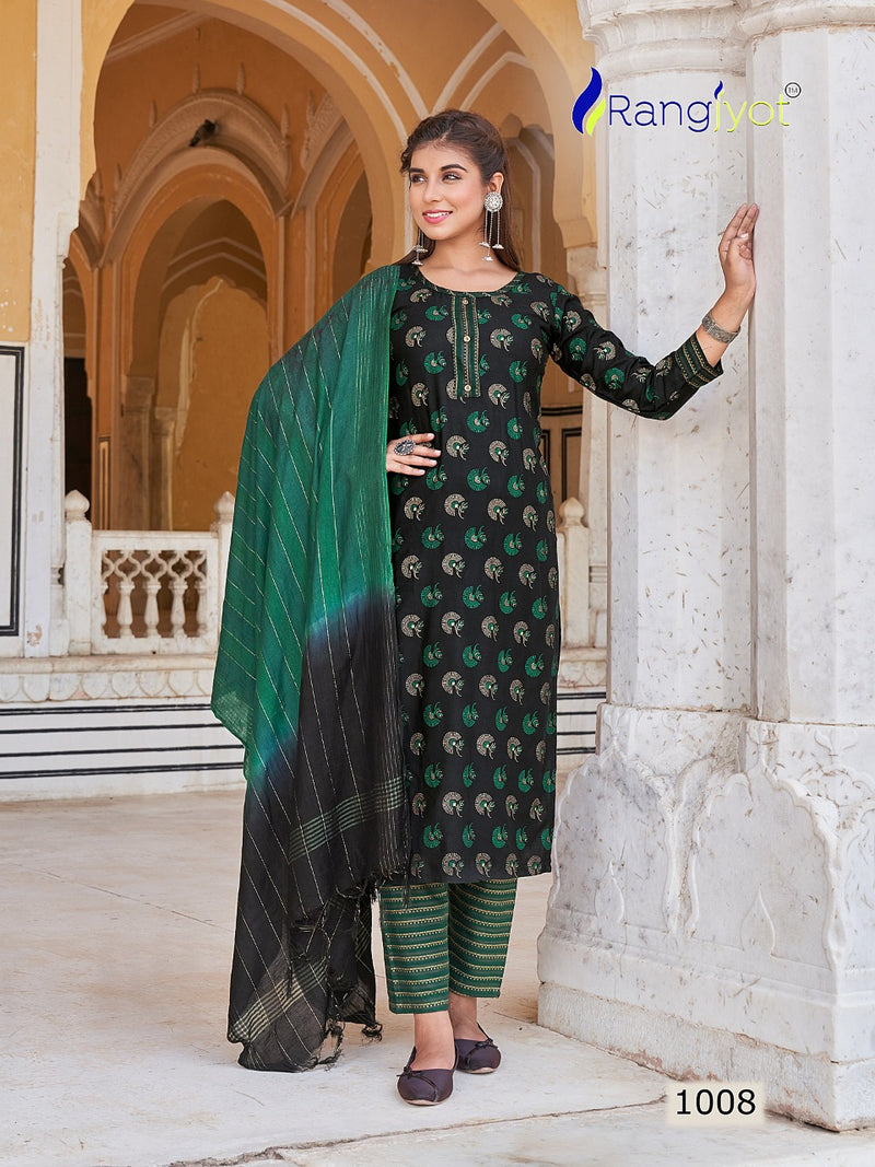 Rangjyot Rangrasiya Vol 1 Rayon Stylish Designer Festive wear Fancy Kurti