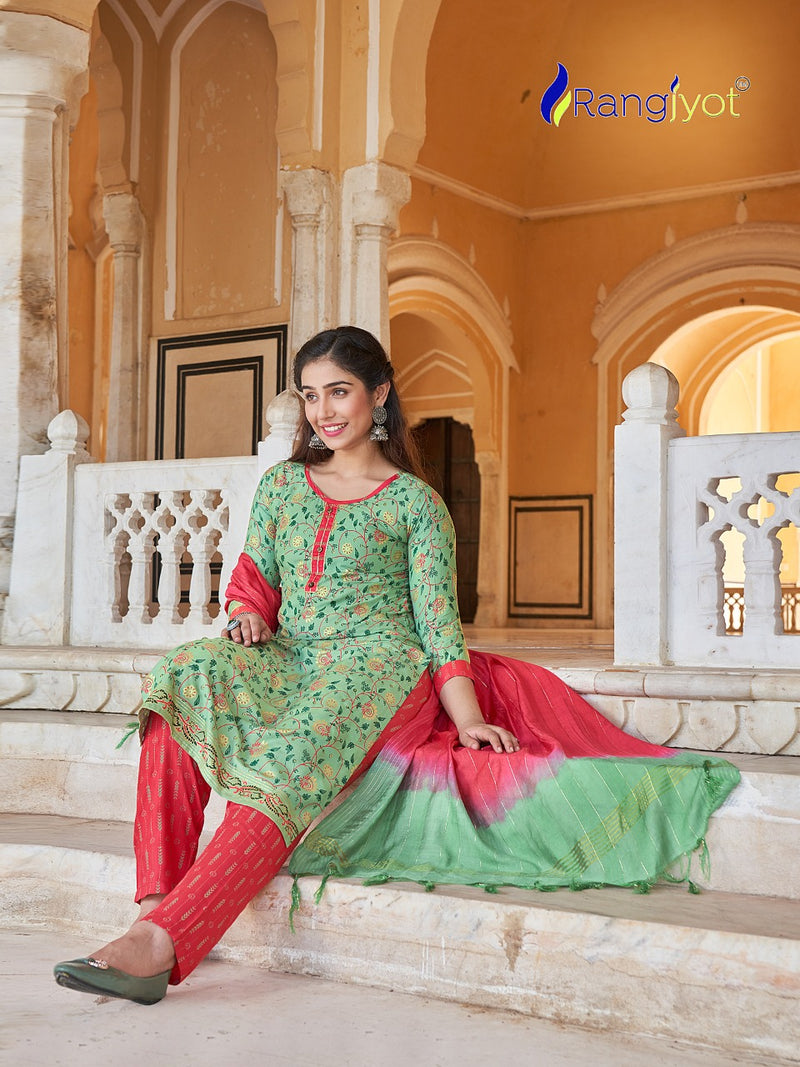 Rangjyot Rangrasiya Vol 1 Rayon Stylish Designer Festive wear Fancy Kurti