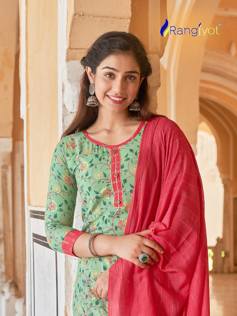 Rangjyot Rangrasiya Vol 1 Rayon Stylish Designer Festive wear Fancy Kurti