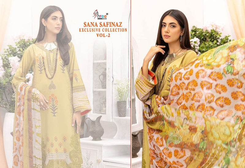Shree Fabs Sana Safinaz Exclusive Collection Vol 2 Pure Cotton With Heavy Embroidery Stylish Designer Party Wear salwar Suit