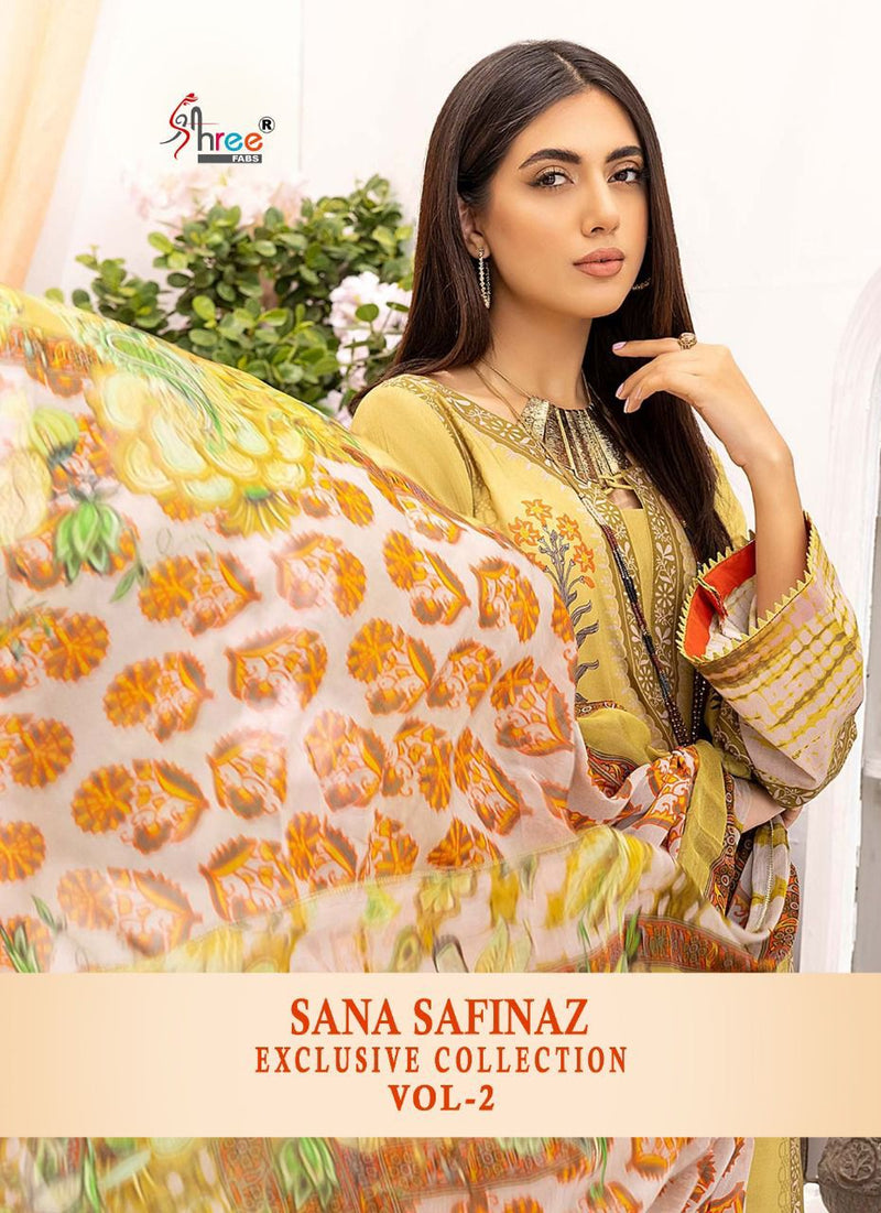 Shree Fabs Sana Safinaz Exclusive Collection Vol 2 Pure Cotton With Heavy Embroidery Stylish Designer Party Wear salwar Suit