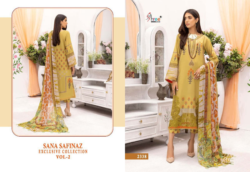 Shree Fabs Sana Safinaz Exclusive Collection Vol 2 Pure Cotton With Heavy Embroidery Stylish Designer Party Wear salwar Suit