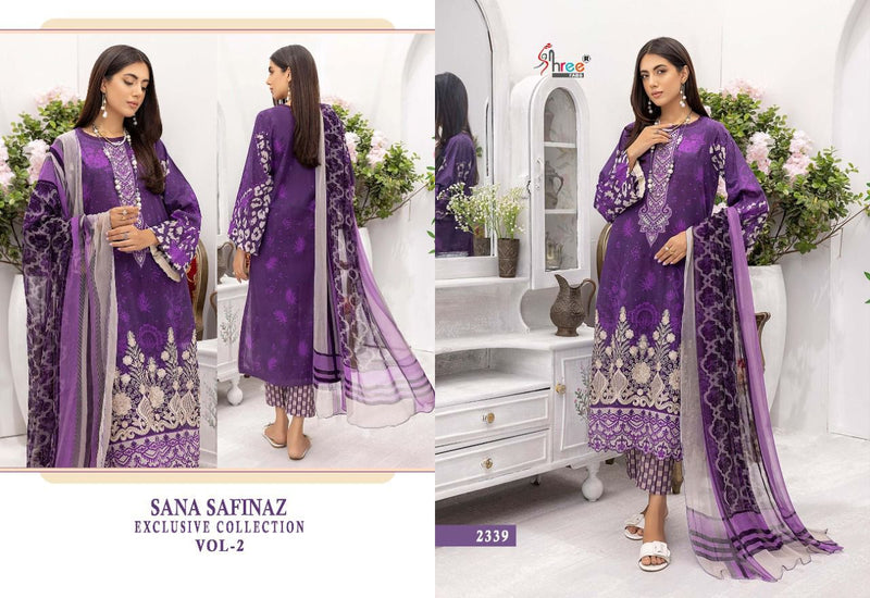 Shree Fabs Sana Safinaz Exclusive Collection Vol 2 Pure Cotton With Heavy Embroidery Stylish Designer Party Wear salwar Suit