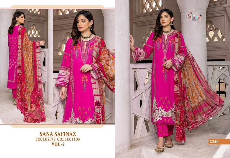 Shree Fabs Sana Safinaz Exclusive Collection Vol 2 Pure Cotton With Heavy Embroidery Stylish Designer Party Wear salwar Suit