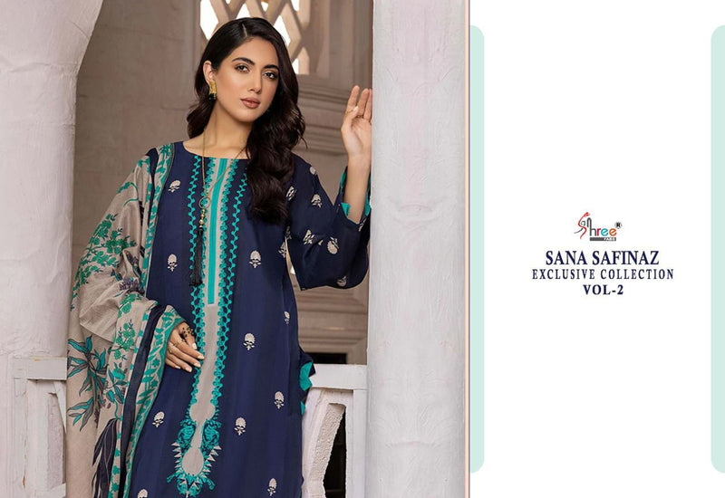 Shree Fabs Sana Safinaz Exclusive Collection Vol 2 Pure Cotton With Heavy Embroidery Stylish Designer Party Wear salwar Suit