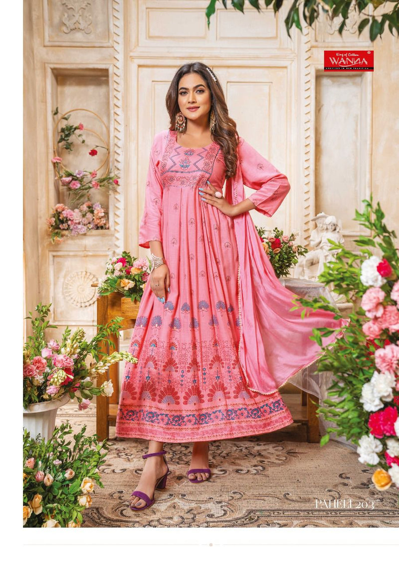 Wanna Paheli Vol 2 Rayon Stylish Designer Party Wear Fancy Long Gown