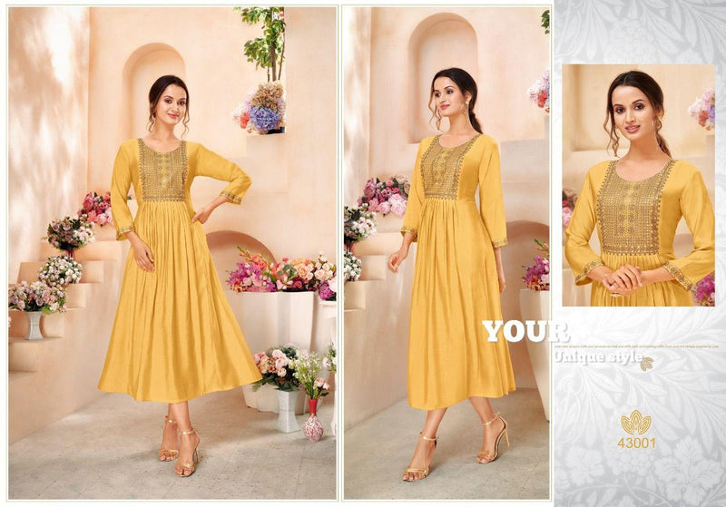 Kapil Bullet Pure Viscose Stylish Designer Party Wear Fancy Long Kurti