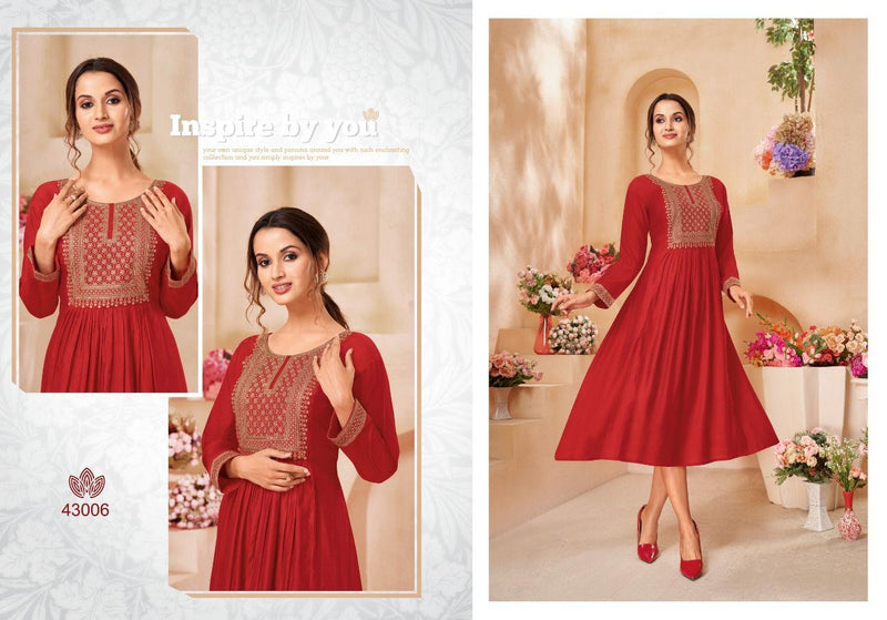 Kapil Bullet Pure Viscose Stylish Designer Party Wear Fancy Long Kurti