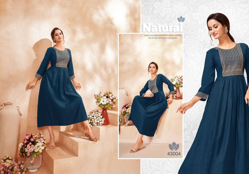 Kapil Bullet Pure Viscose Stylish Designer Party Wear Fancy Long Kurti