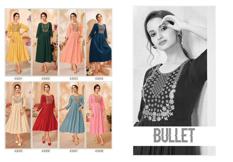 Kapil Bullet Pure Viscose Stylish Designer Party Wear Fancy Long Kurti