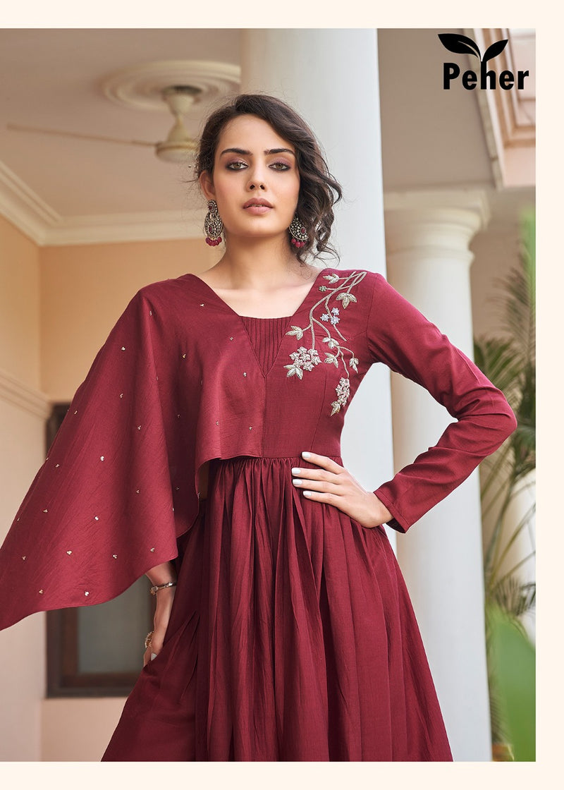 Peher Shagun Vol 2 Muslin Stylish Designer Party Wear Casual Look Long Kurti