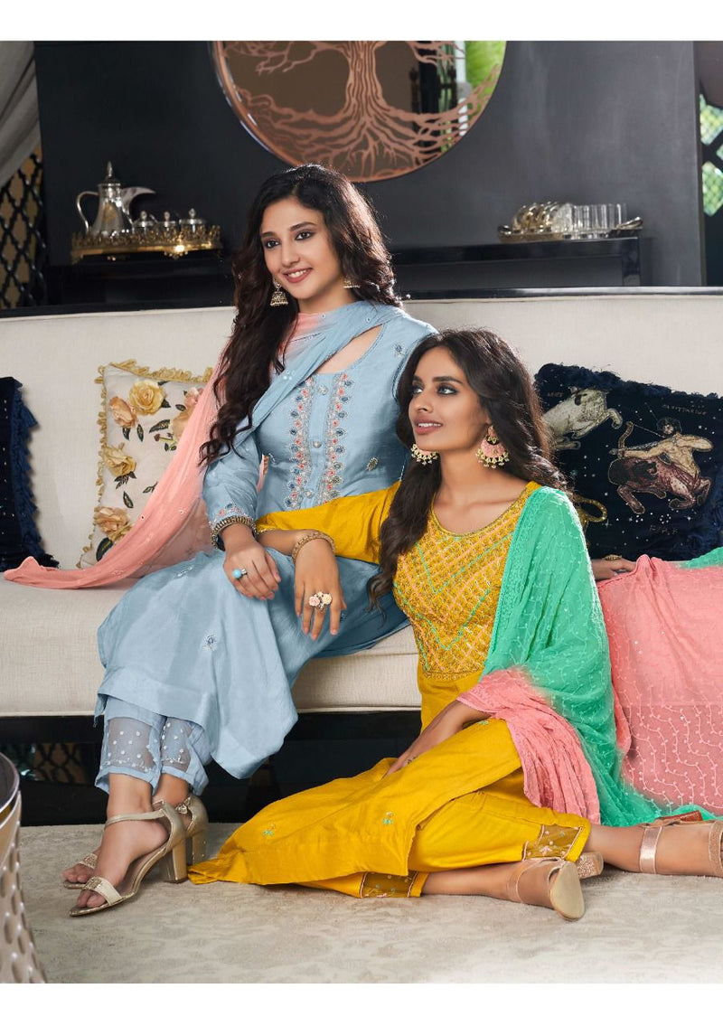 Anju Fabs Shehnai Vol 3 Viscose Dola With Heavy Hand Work Stylish Designer Festive Wear Fancy Kurti