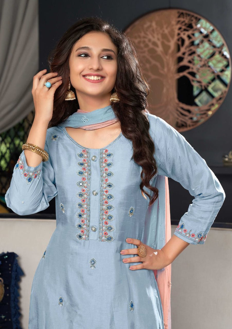 Anju Fabs Shehnai Vol 3 Viscose Dola With Heavy Hand Work Stylish Designer Festive Wear Fancy Kurti