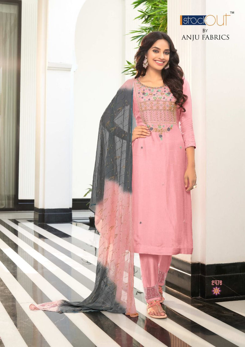 Anju Fabs Shehnai Vol 3 Viscose Dola With Heavy Hand Work Stylish Designer Festive Wear Fancy Kurti