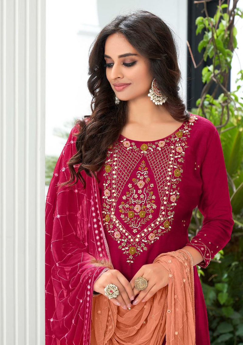 Anju Fabs Shehnai Vol 3 Viscose Dola With Heavy Hand Work Stylish Designer Festive Wear Fancy Kurti