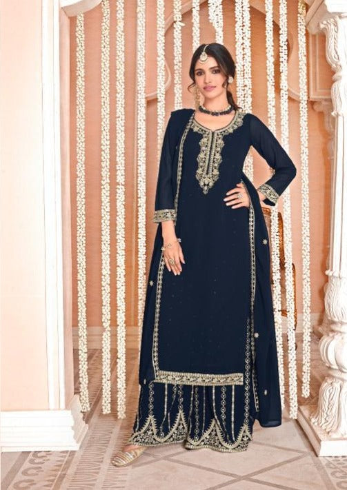 Maisha Nazmi Georgette With Beautiful Heavy Embroidery Work Stylish Designer Festive Wear Salwar Suit