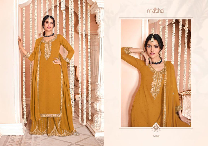 Maisha Nazmi Georgette With Beautiful Heavy Embroidery Work Stylish Designer Festive Wear Salwar Suit