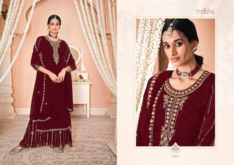 Maisha Nazmi Georgette With Beautiful Heavy Embroidery Work Stylish Designer Festive Wear Salwar Suit