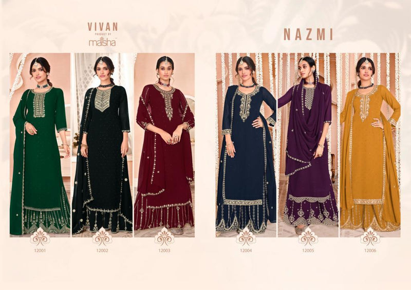 Maisha Nazmi Georgette With Beautiful Heavy Embroidery Work Stylish Designer Festive Wear Salwar Suit