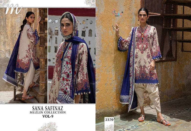 Shree Fabs Sana Safinaz Vol 9 Pure Cotton With Heavy Embroidery Work Stylish Designer Party Wear Salwar Suit