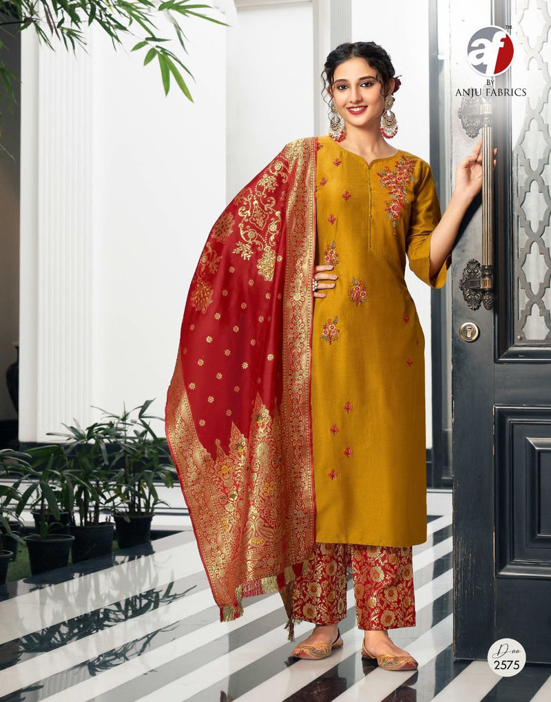 Anju Fabs Falak Vol 2 Silk With Heavy Embroidery Work Stylish Designer Party Wear Kurti