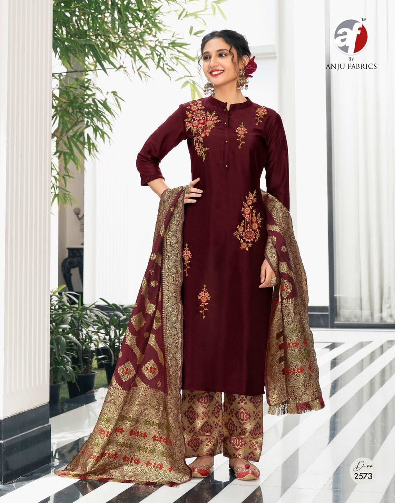 Anju Fabs Falak Vol 2 Silk With Heavy Embroidery Work Stylish Designer Party Wear Kurti
