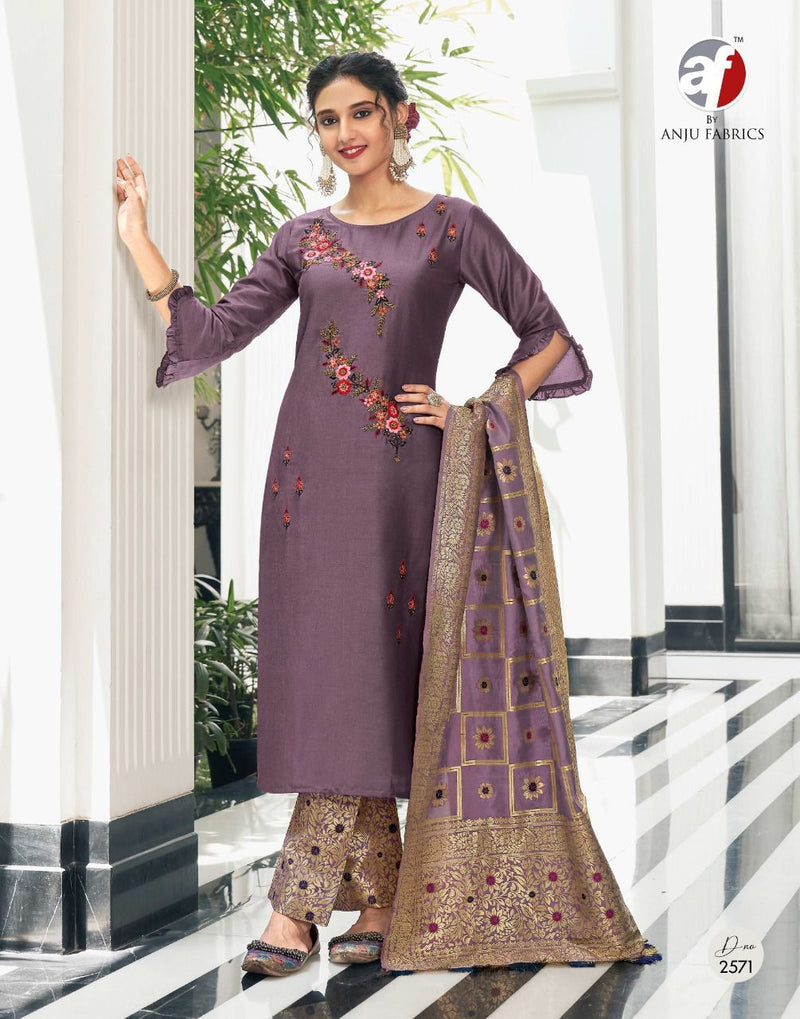 Anju Fabs Falak Vol 2 Silk With Heavy Embroidery Work Stylish Designer Party Wear Kurti