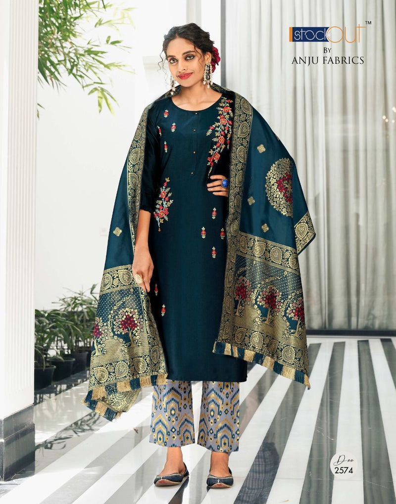 Anju Fabs Falak Vol 2 Silk With Heavy Embroidery Work Stylish Designer Party Wear Kurti