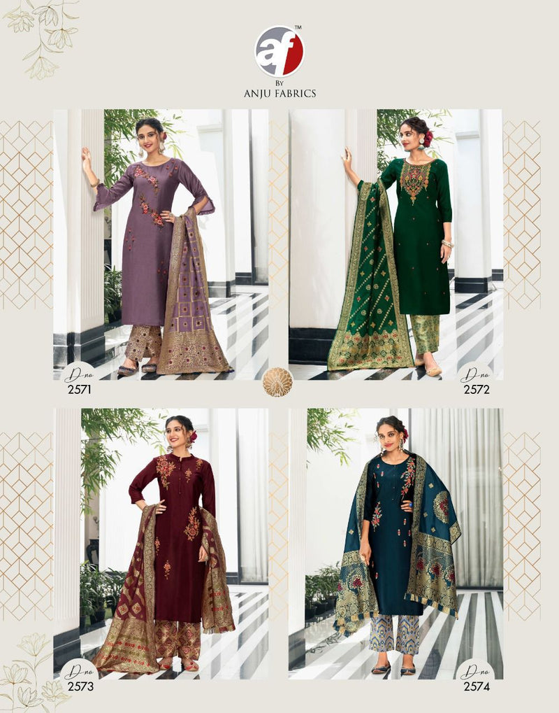 Anju Fabs Falak Vol 2 Silk With Heavy Embroidery Work Stylish Designer Party Wear Kurti