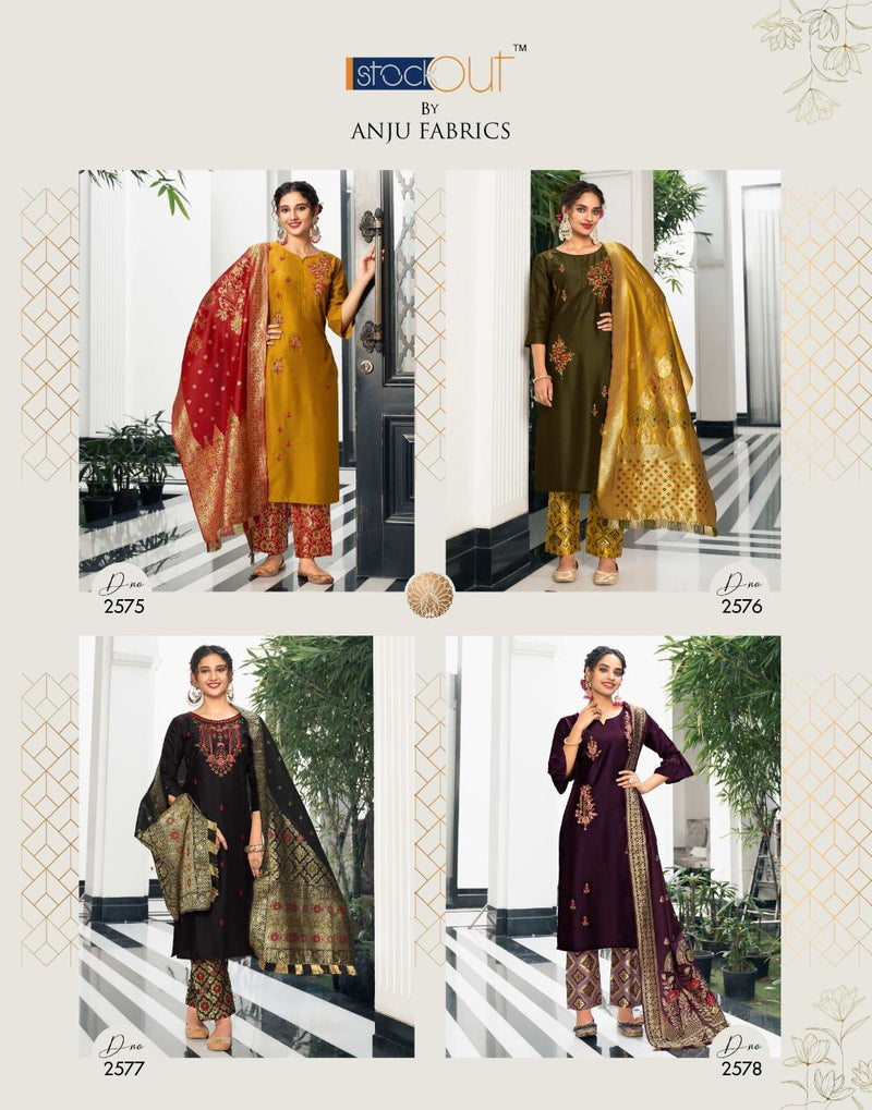 Anju Fabs Falak Vol 2 Silk With Heavy Embroidery Work Stylish Designer Party Wear Kurti