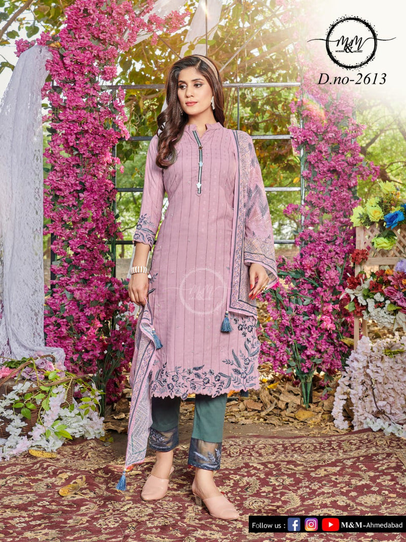 M&M Dno 2613 Georgette With Beautiful Work Stylish Designer Casual Wear Fancy Kurti