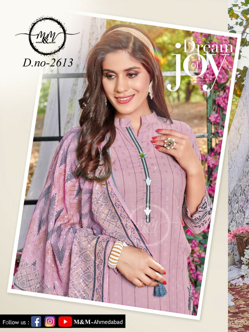 M&M Dno 2613 Georgette With Beautiful Work Stylish Designer Casual Wear Fancy Kurti