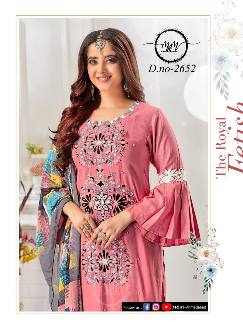 M&M Dno 2652 Georgette With Beautiful Work Stylish Designer Casual Wear Fancy Kurti